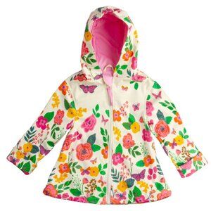 Colorful Floral Butterfly Kids Raincoat